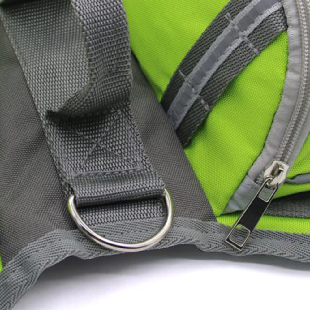 

Adjustable Large Dog Pet Backpack Outdoor Breathable Saddlebag Harness With Leash Hook For Hiking Camping Travel Green