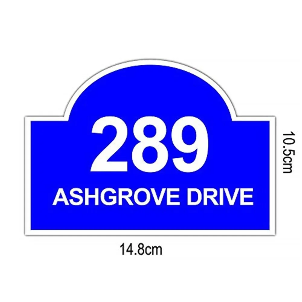 4X ملصقات أرقام صندوق الهولي الشخصية رقم المنزل اسم الشارع نمط ألوان متعددة مخصصة #2