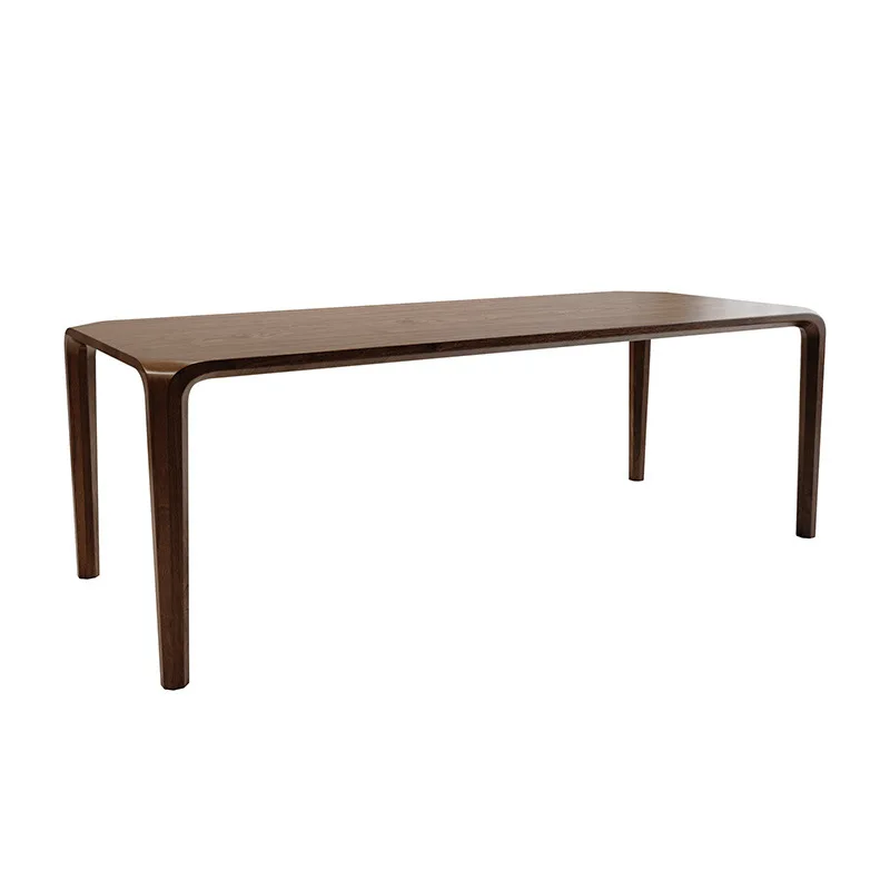 Madera maciza pura, mesa de comedor sencilla rectangular, hogar