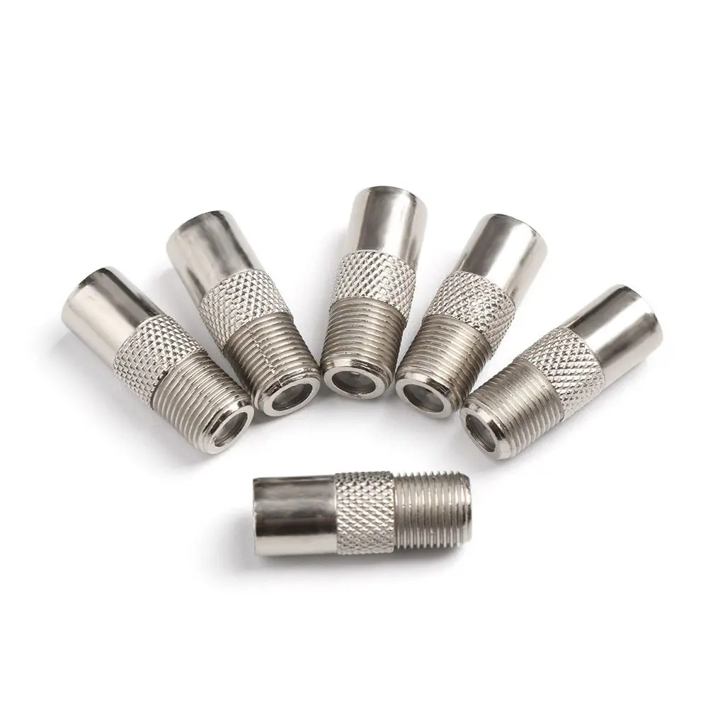 10Pcs/lot Aerial Male Adapter Satellite Coax Connector F Female To TV Male Converter Practical Electrical Equipment Parts