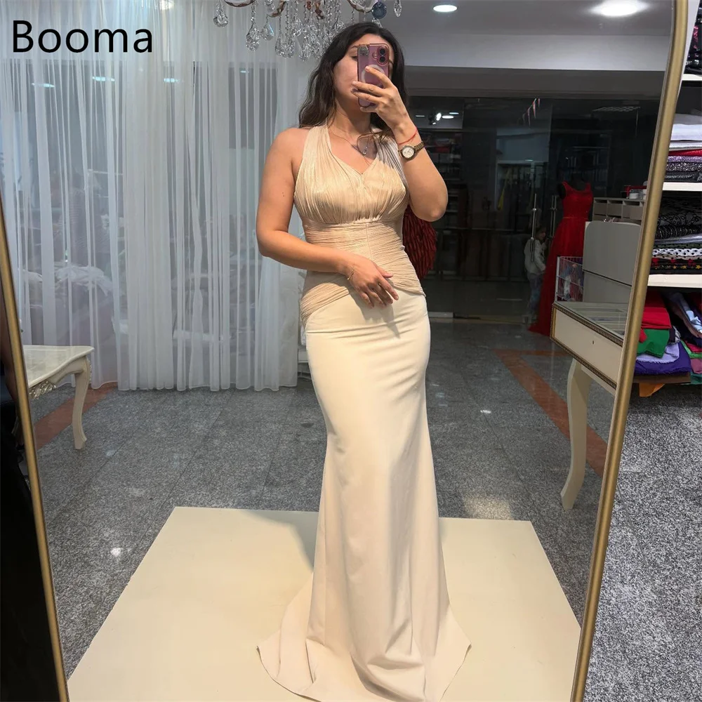 

Booma Mermaid V-Neck Shiny Pleat Evening Dresses Formal Party Gowns for Women Sleeveles Elegant Prom Gown Customize 2025