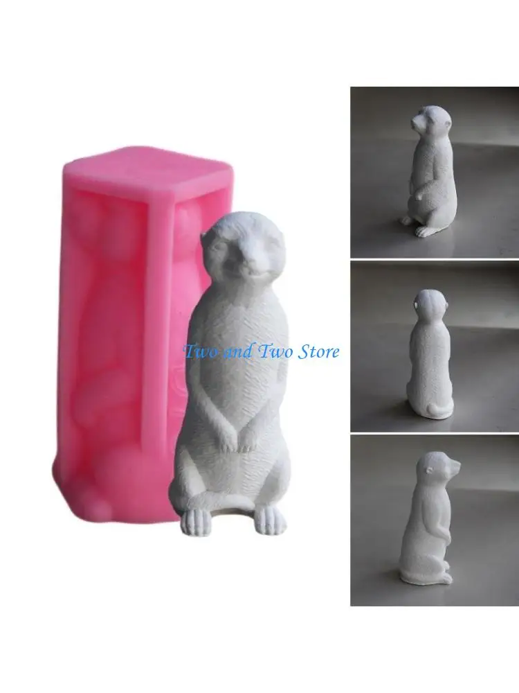 

HX6F ароматерапевтическая свеча, силиконовая форма, 3D форма в форме сурикатов для мыльных проектов, форма для украшения дома,