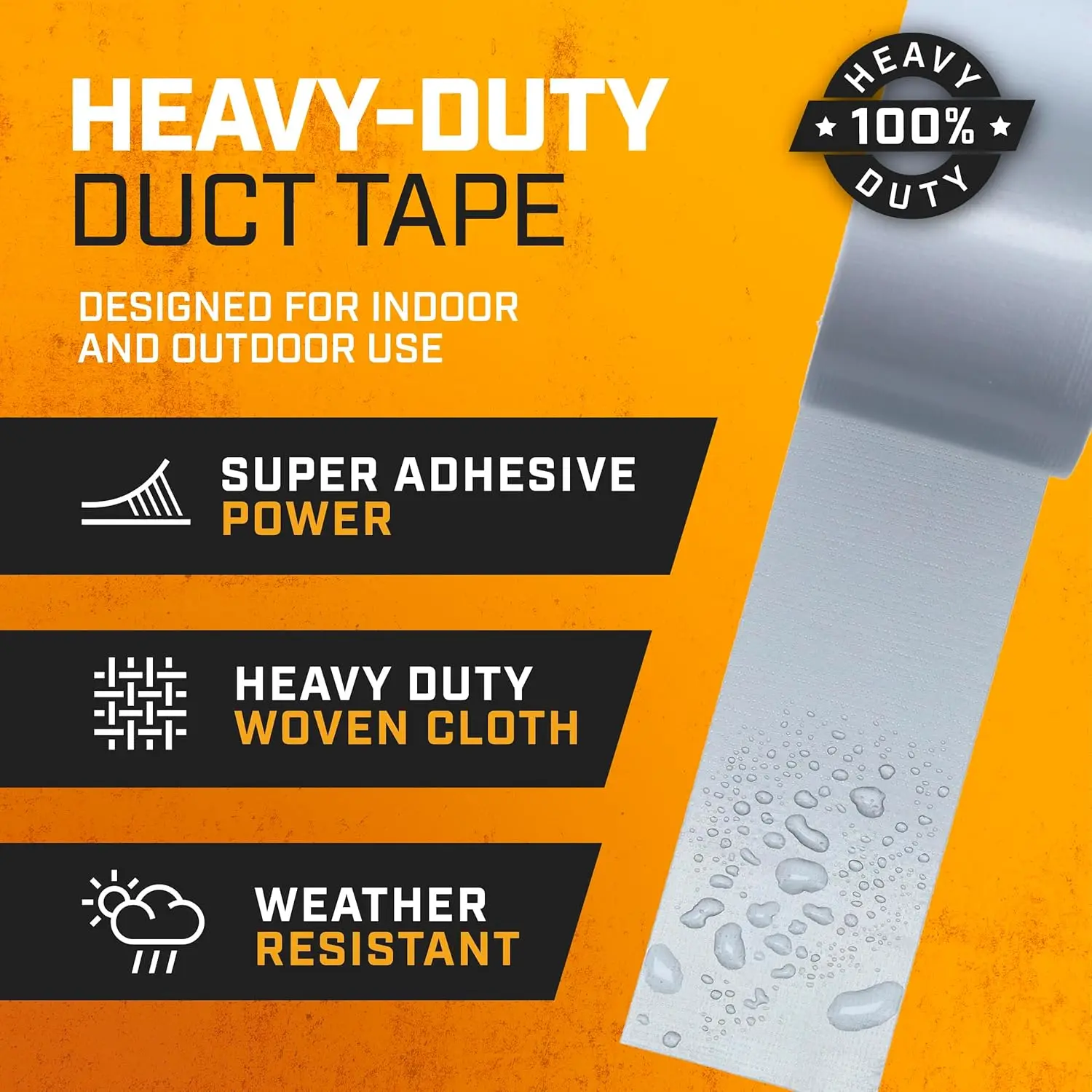 Heavy Duty Waterproof, Strong Adhesive Silver Gray Pipeline Tape Loose, Used for Indoor and Outdoor Maintenance, Manually Torn