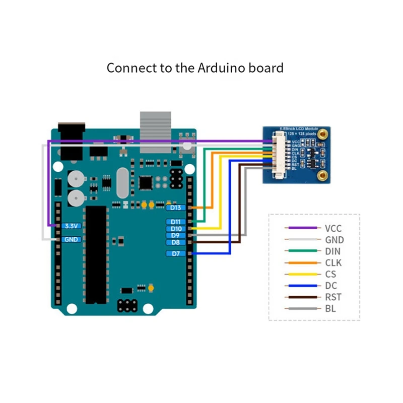 0.85 Inch IPS Color LCD Display Module GC9107 Chip SPI Interface 128x128 Resolution for-ABLL