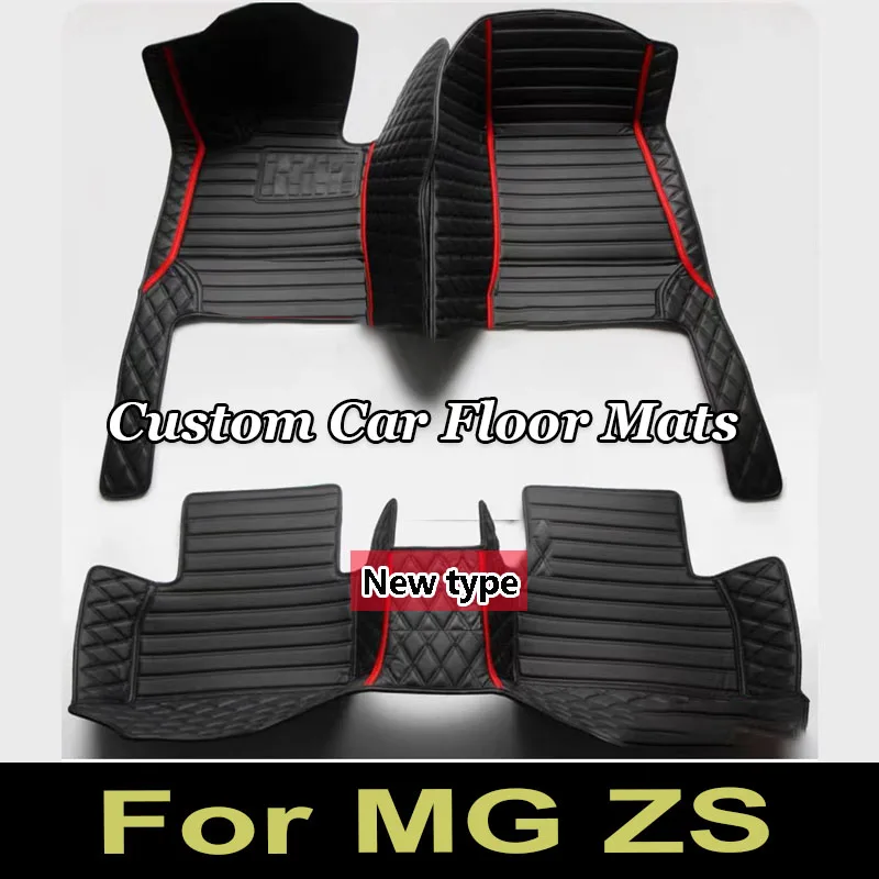 Non-hybrid Car Mats For MG ZS ZX ZST Astor ZS11 Crossover 2018~2022 Waterproof Floor Mats Push Button handbrake Car Accessories