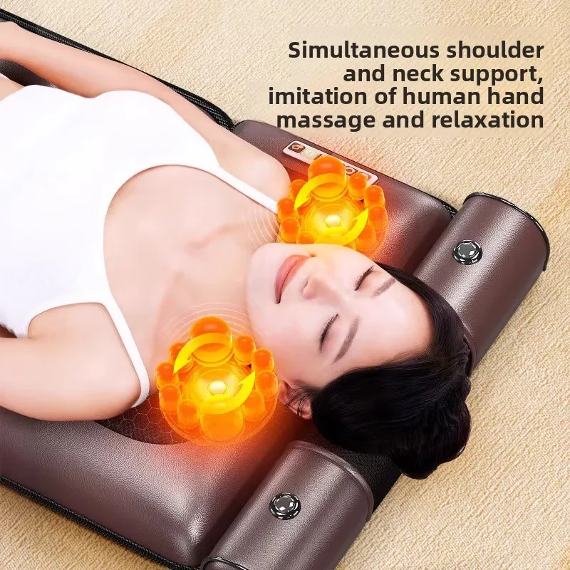 

Массажер для шеи, поясницы и всего тела, автоматический, с функцией разминания, многофункциональная массажная подушка для лежания