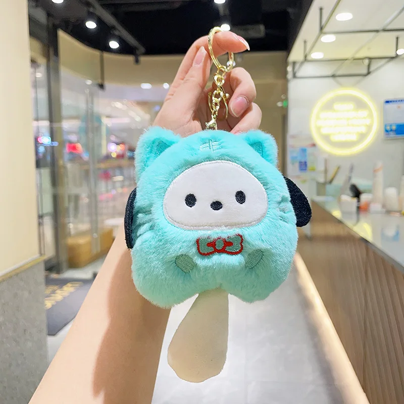 Sanrioed Plush Toys Cinnamoroll Kuromi My Melody Anime Cute Plushie Keychain Pendant Cartoon Stuffed Toy for Children Girls Gift