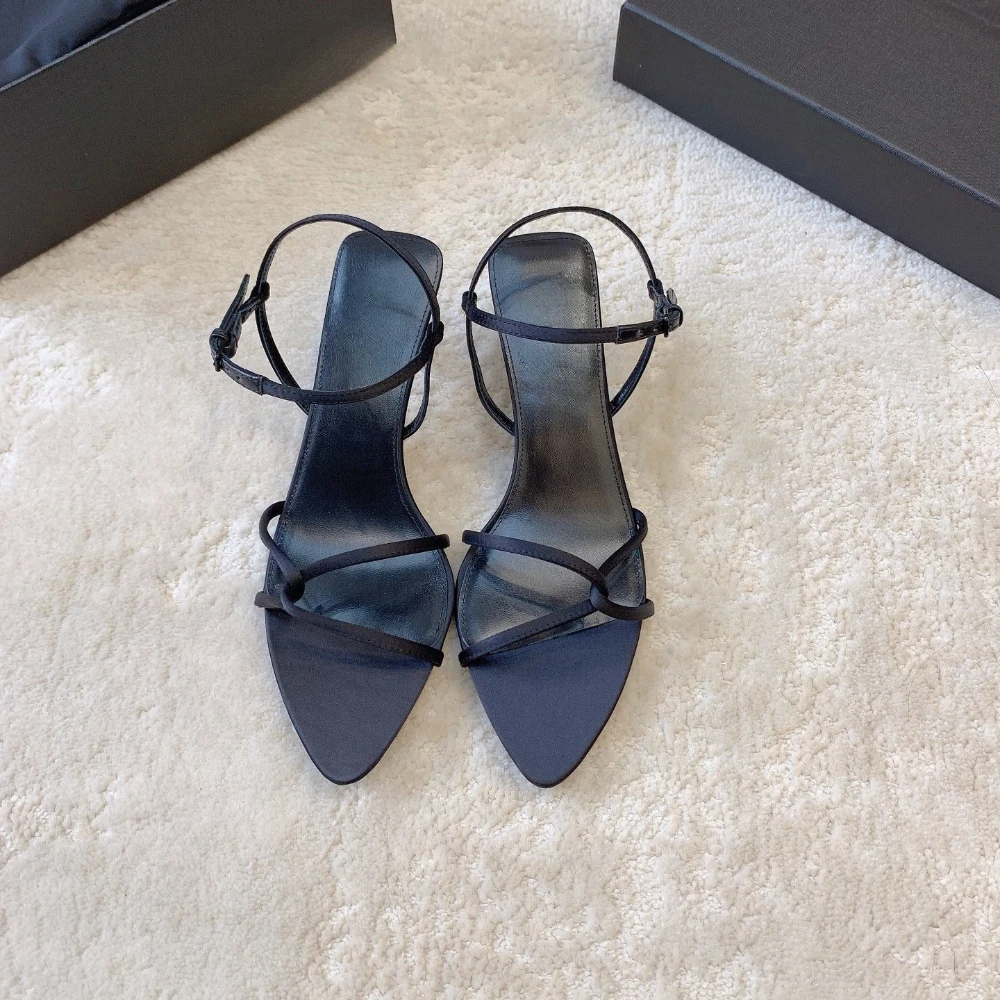 

New Fashion Luxury Designer Slim Heel High Heels Famous Brand Elegant Thin French Sexy Exposed Toe Women's Sandals 2026