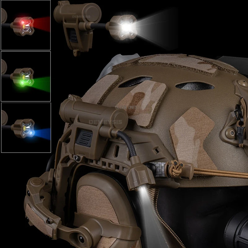 

Tactical Helmets Flashlight Multifunctional Personal Lighting System Charge Light Hunting Shooting Green Blue Red IR LED Lamp