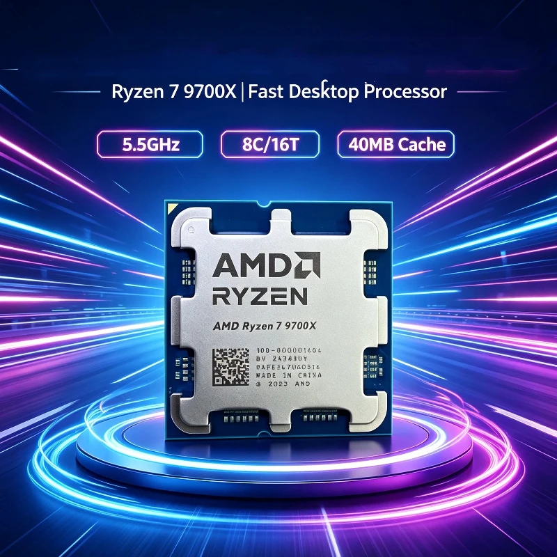 Ryzen 7 9700X Desktop Upgrade CPU 4NM 32MB L3 8-Core 16-Thread Socket AM5 Without Fan