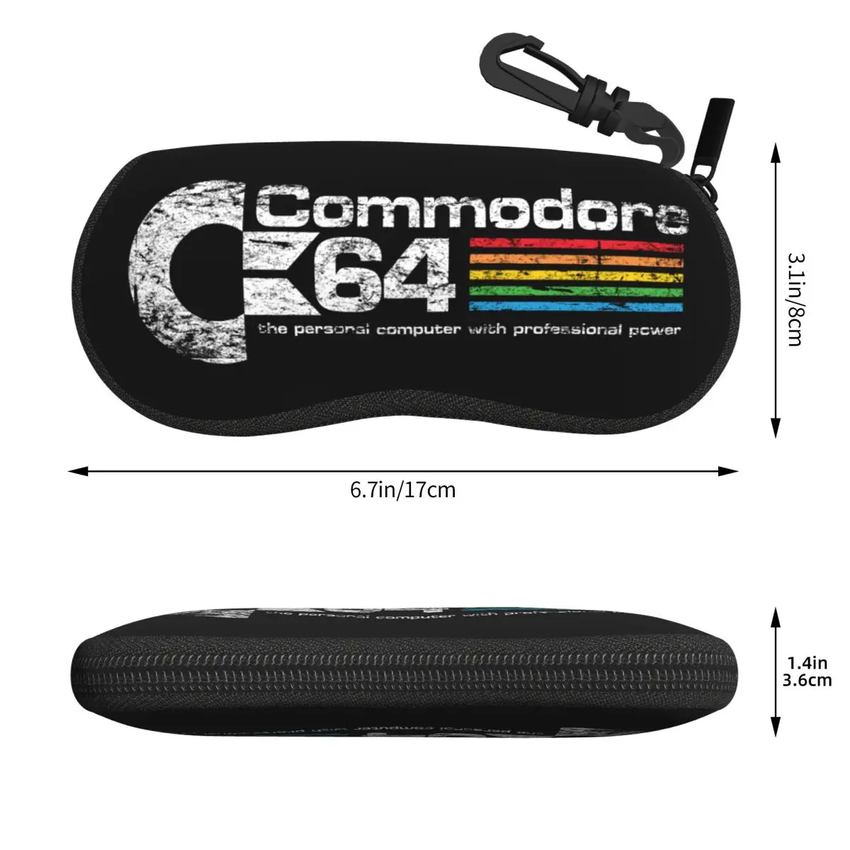 Custom Retro Commodore 64 Shell Eyeglasses Case Men Women Cute C64 Amiga Computer Glasses Case Sunglasses Box Pouch