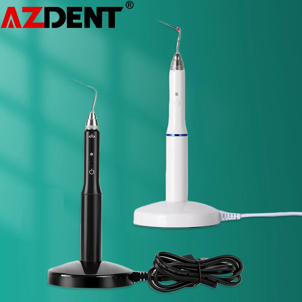 Azdent Dental Cordless Wireless Gutta Percha Obturation System Endo Heated Pen with 2 Tips 3 Second Rapid Heating Endo Root Tool