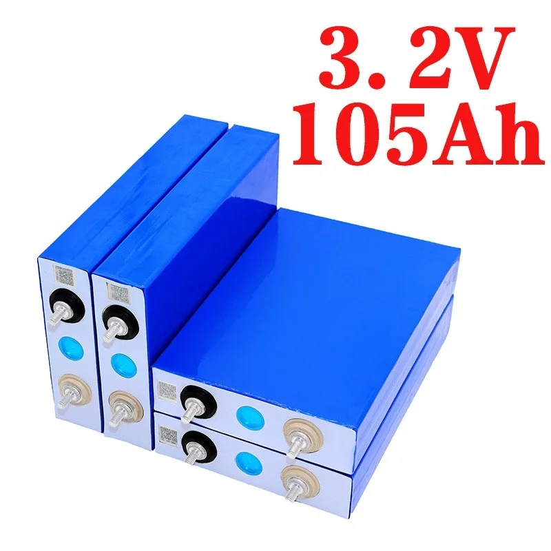 4pcs.3.2v 105Ah LifePo4 battery 300A 3C high current large capacity for 12V 24V DIY solar system electric car golf cart