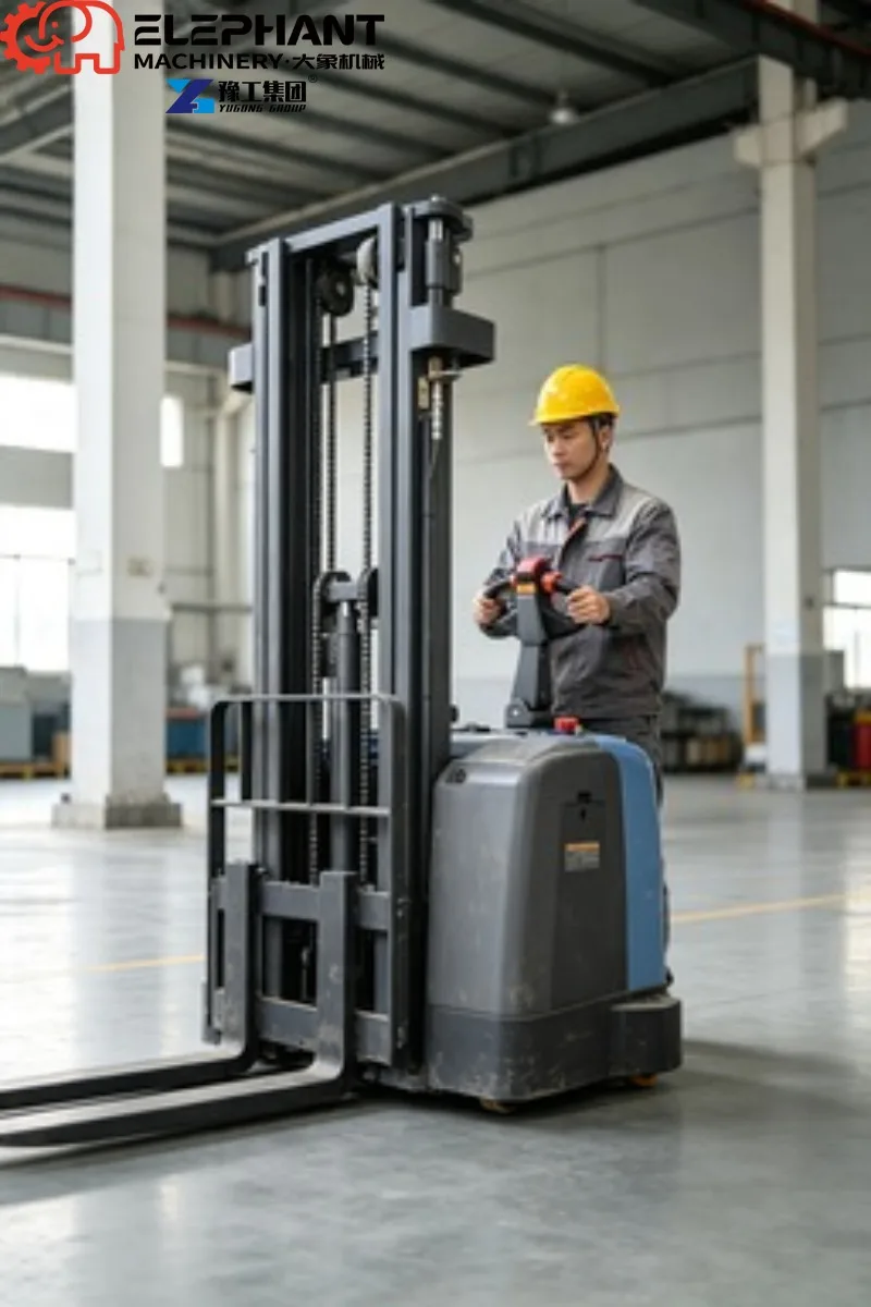 Rider Type High Lift Electric Pallet Stacker Forklift, 1.5ton 1500kg With 5m 6m 7m Lifting Height For Warehouse Pallet Stacking