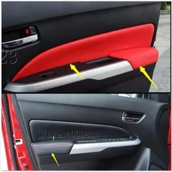 Inside door of plank is genuine leather cover Car accessories For Suzuki vitara 2016 2017 2018 2019