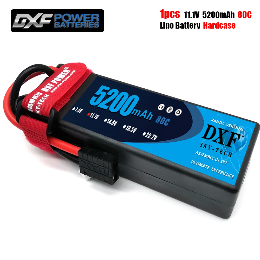 DXF 2S 3S 4s batteria Lipo 14.8V 11.1V 7.4V 5200mAh batteria serie Racing custodia rigida per RC Car Truck Evader BX Truggy 1/10 Buggy