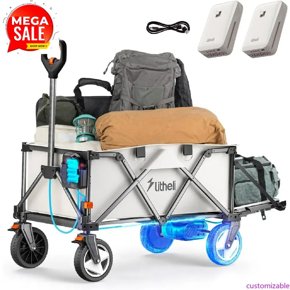 

Hot-sellingLitheli Electric Utility Cart: 200L Storage, All-Terrain Tires, and Adjustable Speed for 300 lbs Load