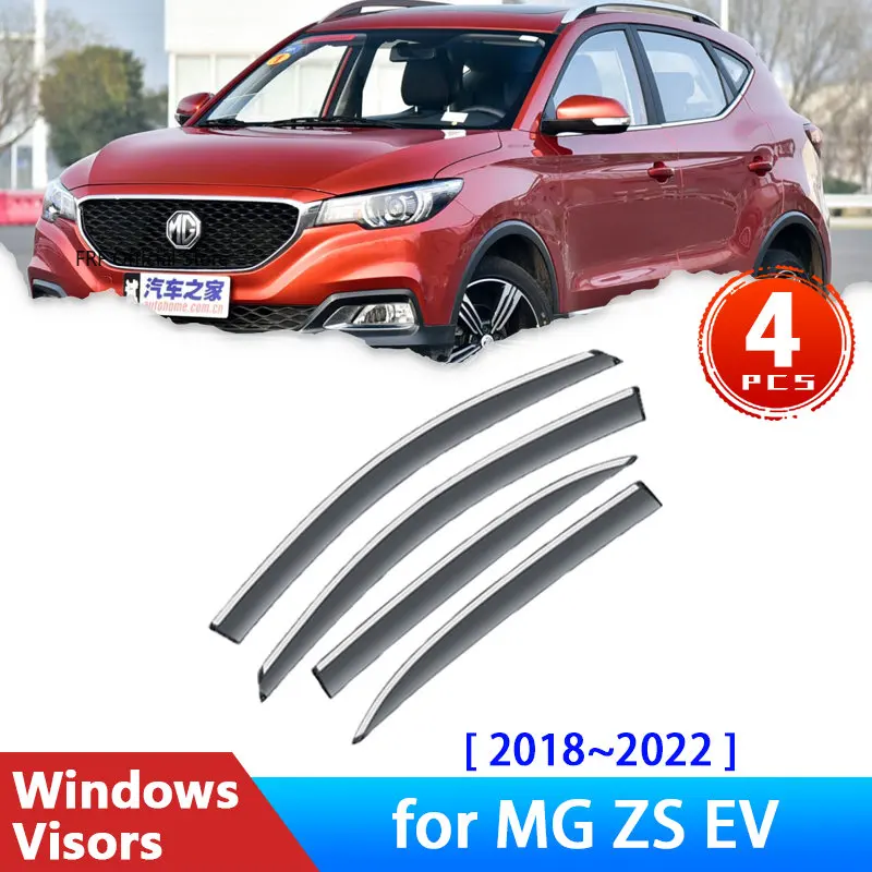 

4x for MG ZS EV Accessories 2022 2021 2020 2019 2018 MGZS Car Side Windows Visors Deflectors Rain Eyebrow Guards Sun Visor Smoke