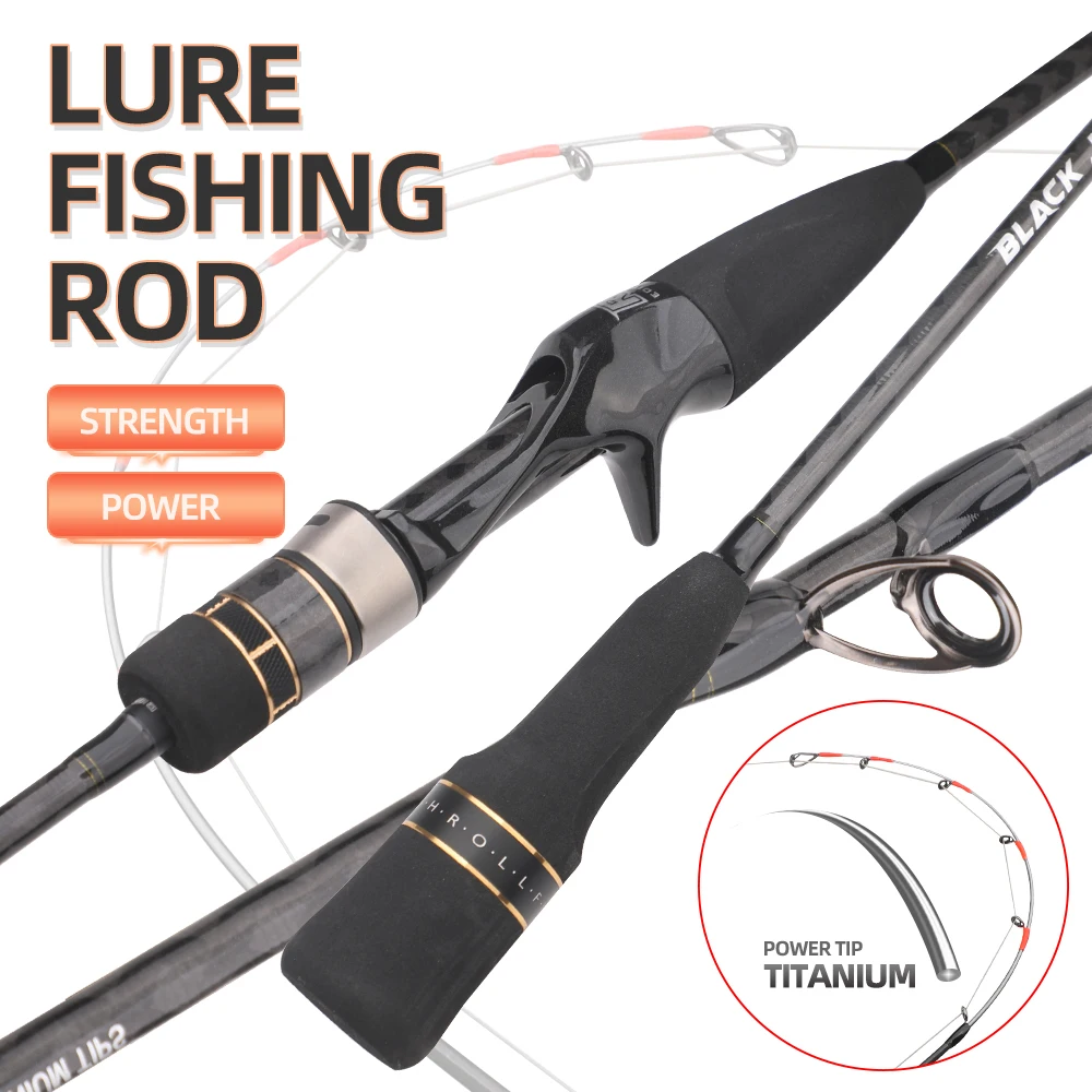 ROLLFISH Titan-Spitze Webfoot Oktopus Tintenfisch Carbonfaser-Angelrute Salzwasser-Bootrute für Leichtjigging Action 7:3