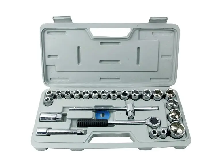 

25PCS combination tool kit Socket wrench multi-function auto construction household service tool 1/2" NO.B1159