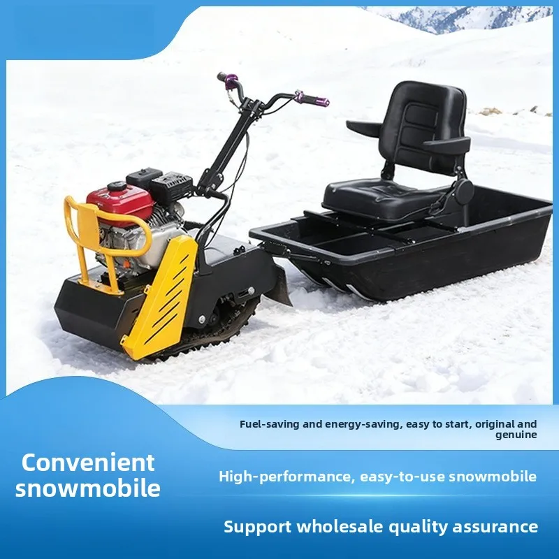 Tracked Snowmobile 380A Conveying And Loading Entertainment Snow Rescue Anti-skid Hand Pull Recoil Start Factory Straight Hair