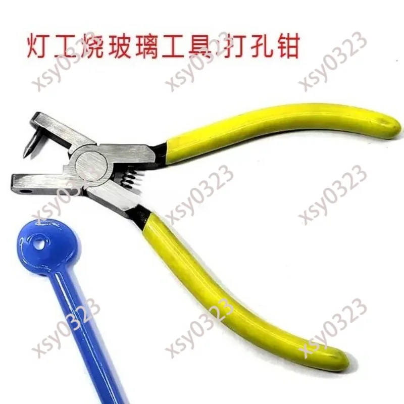

Glass Blowing Hole Punch Pliers, Professional Lampwork Tool for Pendant and Necklace Drilling Processing