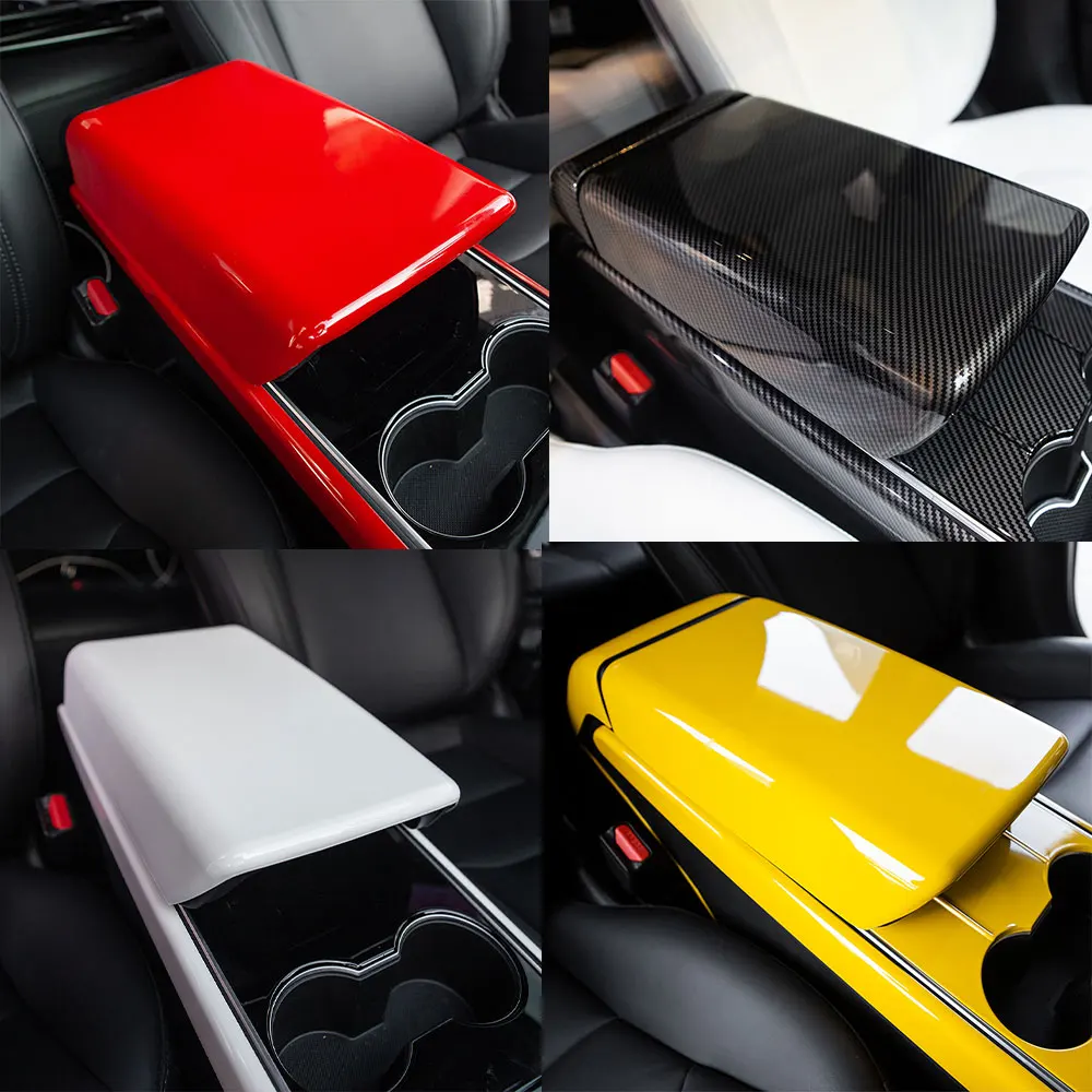 For Tesla Model 3 2017-2023 Model Y ABS Inner Center Storage Armrest Cover Trim 1PC