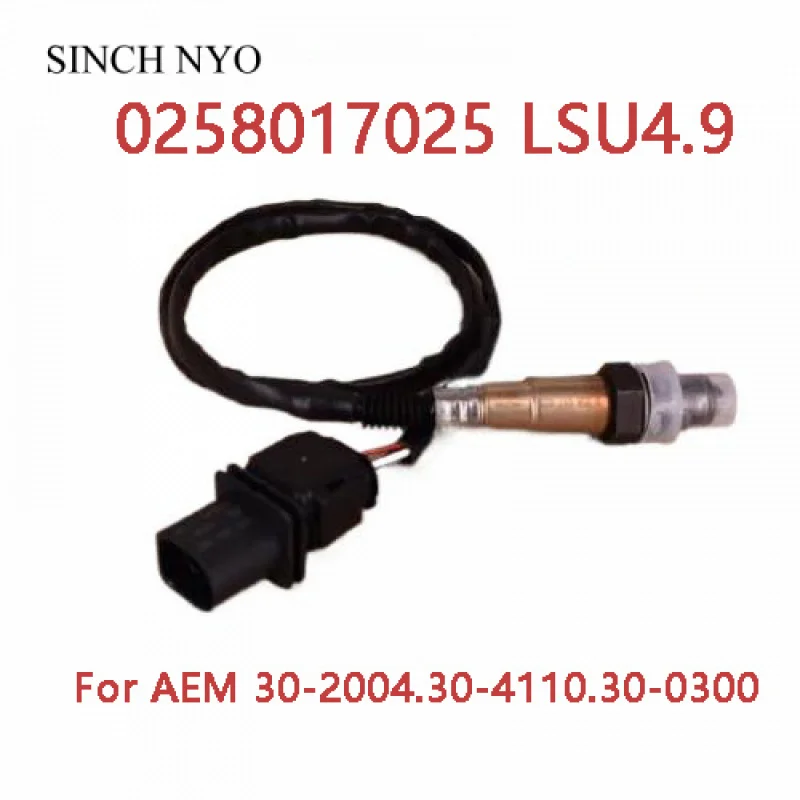 

NEW 0258017025 Air Fuel Ratio Sensor LSU4.9 O2 UEGO Wideband Oxygen Sensor For PLX AEM 30-2004 30-4110 30-0300 High Quality