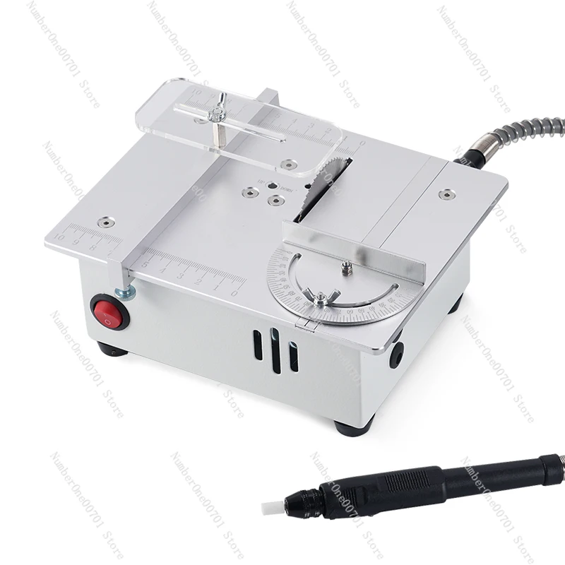 

Desktop micro multi-function table saw PCB small cutter DIY mini aluminum alloy model small chainsaw