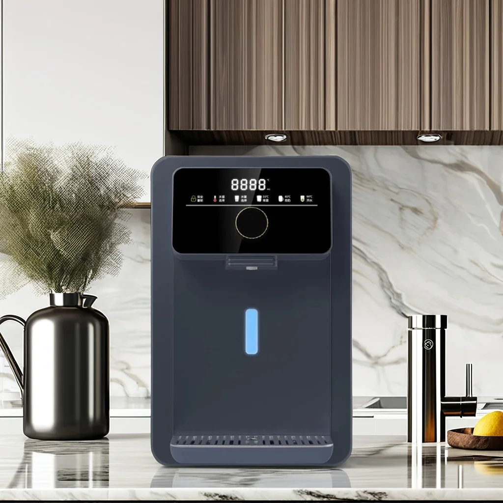 Dispensador de água doméstico de alta qualidade, montado na parede, quente e fria, máquina de tubulação, ajuste contínuo de temperatura