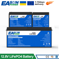EASUN POWER LiFePO4 Battery 200AH 100AH 12V 24V BMS Rechargeable Lithium Bateria Pack for Camping Car Solar Dropshipping Sales