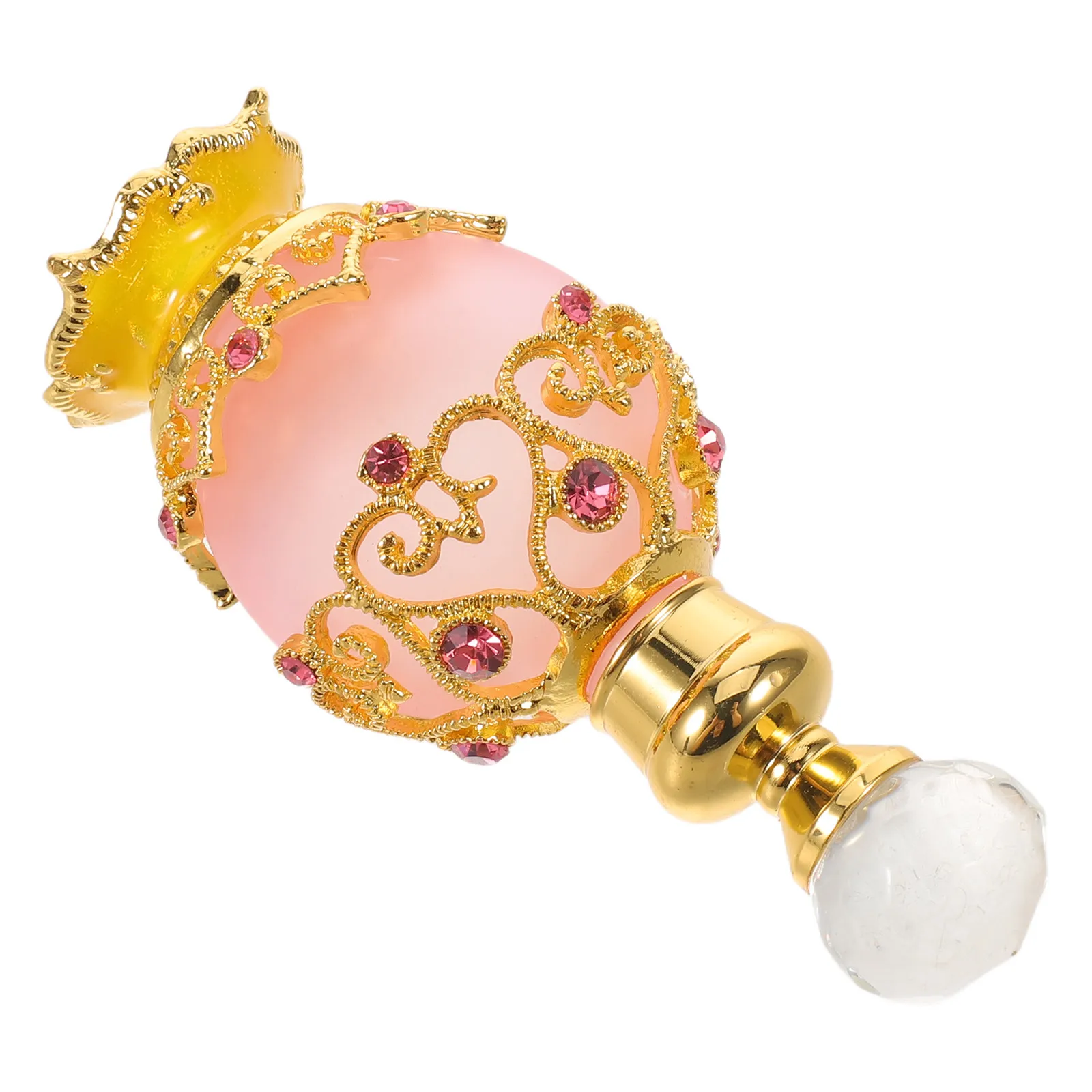 15Ml Crystal Rhinestone Perfume Bottle Glass Refillable Dropper Travel Portable Mini Vintage Decorative Fragrance Oil Container view 3