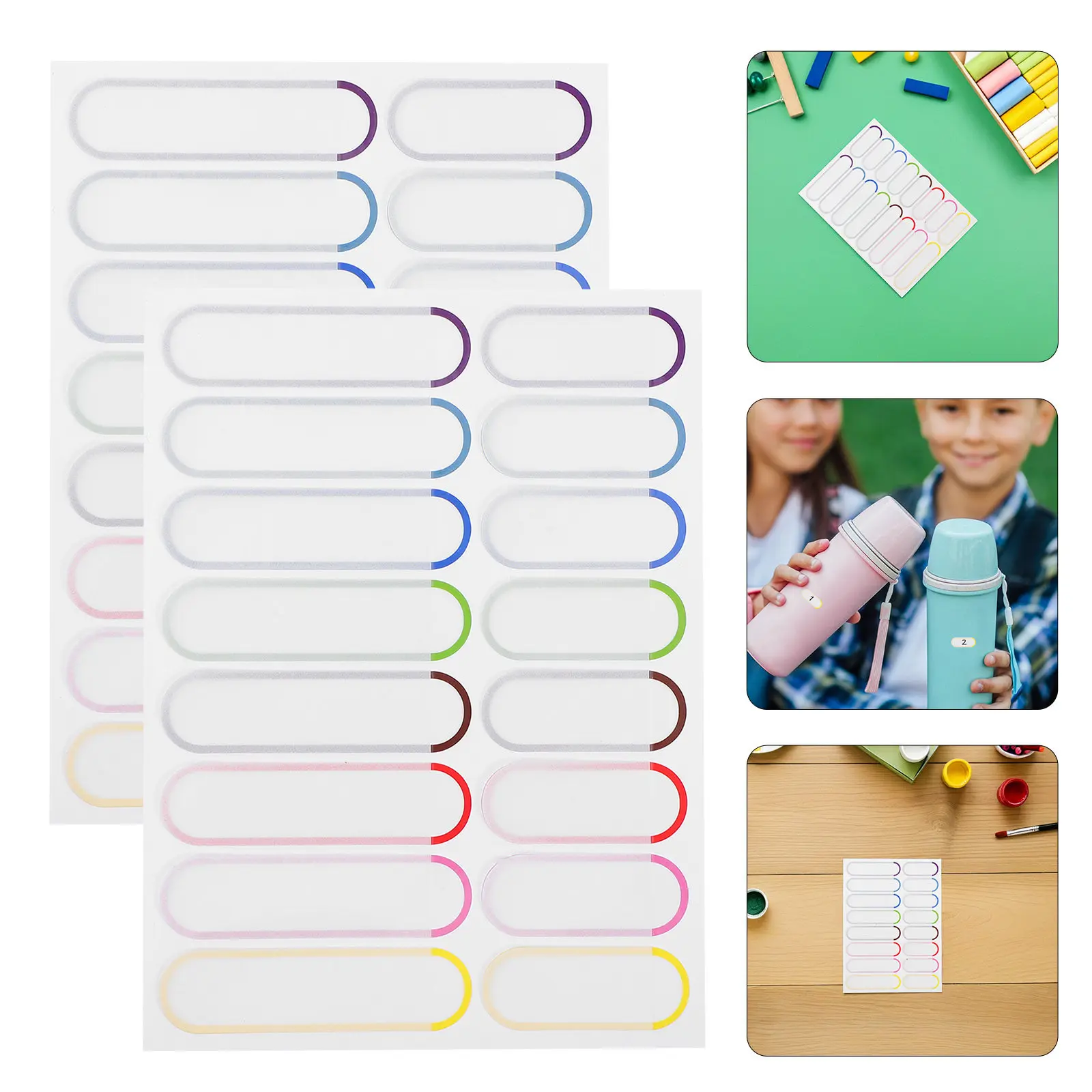 

20 Sheets Waterproof Name Stickers Self Adhesive Labels for Lunchboxes Bottles School Supplies Heat Resistant Dishwasher