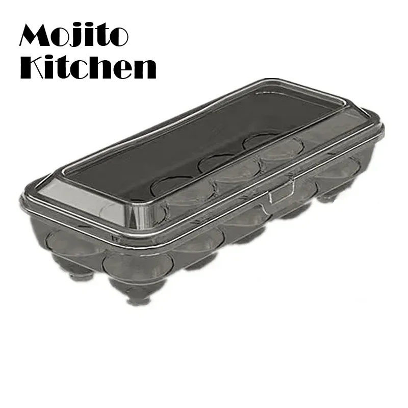 10/15 Grids Egg Storage Box Plastic Egg Containers with Lid Portable Holder Multifunctional Refrigerator Storage Box Organizer