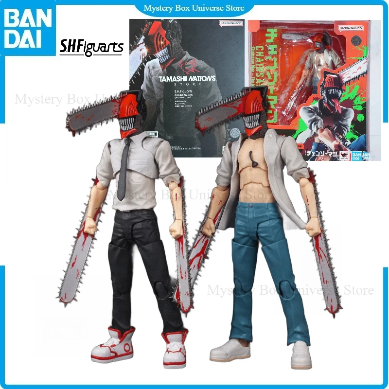 

In Stock Original Bandai SHF Chainsaw Man Reze Arc Denji Posable Action Figure PVC Model Brand New Holiday Gift for Boys