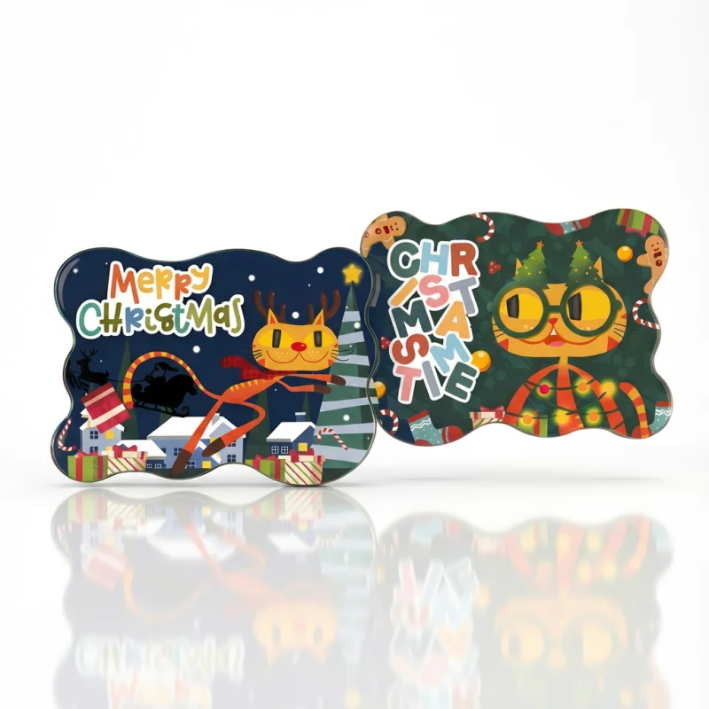 عيد الميلاد البرتقال القط مغناطيس الثلاجة لطيف الكرتون هريرة عطلة ديكور احتفالي البرتقال الثلاجة ملحق لعبة الشكل