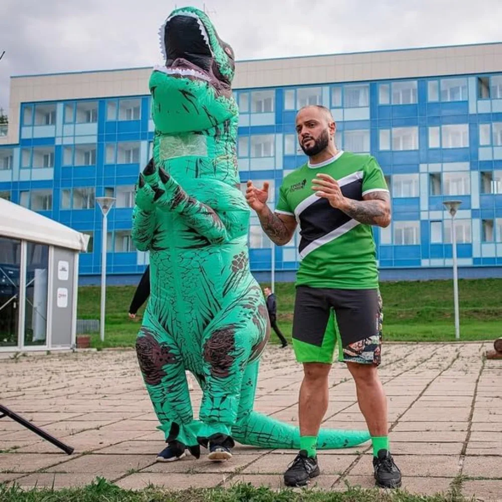 

Inflatable Dinosaur Costume Adult, Fancy Halloween Blow Up T-Rex Costume Full Body Dino Costume for Cosplay Party