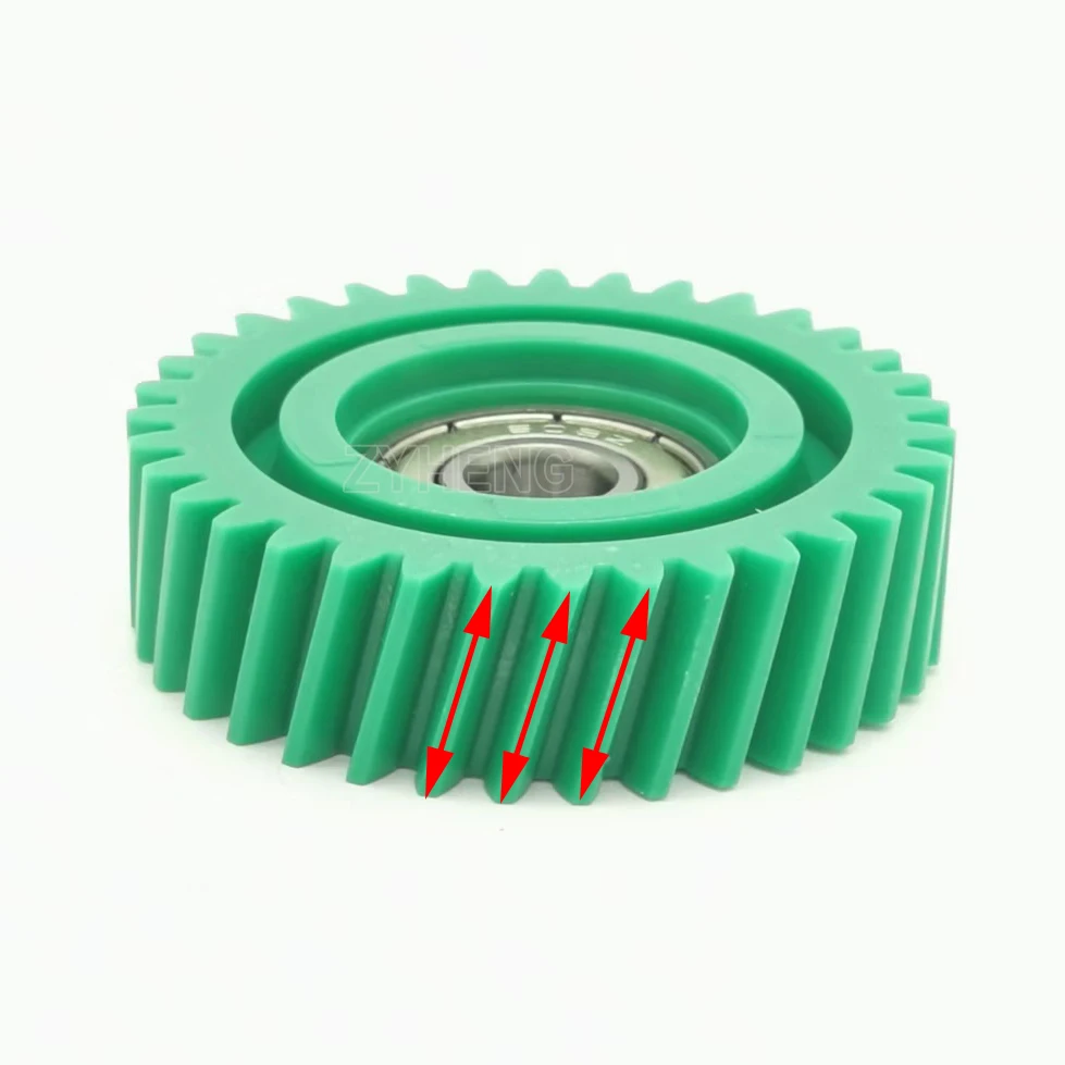 47,1 x 13 mm schräges Planetengetriebe, 35 Zähne, Schrägverzahnung mit 608z-Lagern, Nylon-Getriebe für E-Bike-Nabenmotorteile – Detail 3