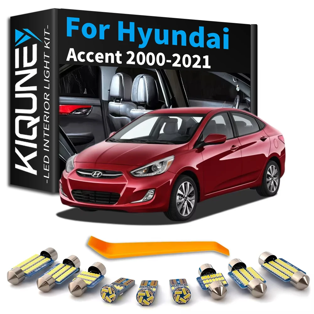 6pcs For Hyundai Accent 2 3 4 5 LC MC RB HC 2000 2007 2008 2010 2011 2012 2016 2017 2019 2020 2021 Car LED Interior Light Kit