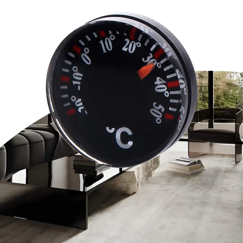 Practical Mini Circular Thermometer Plastic Waterproof Dial Thermometer 20mm Scale Measurement High Accuracy Thermometer Office