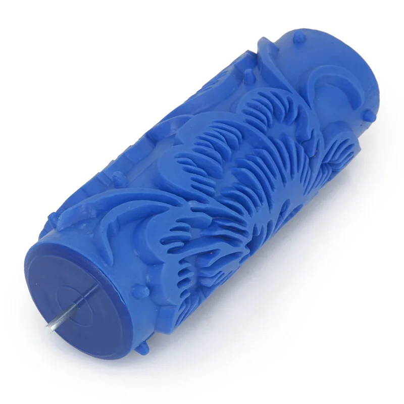 AB35-2Pcs Rolo com padrão floral azul de 15 cm