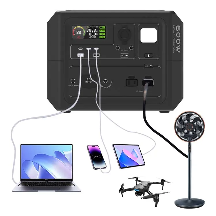 Home Outdoor 600W Portable Power Backup Lithium Battery Camping Solar Generator Energy Storage Portable Power Station