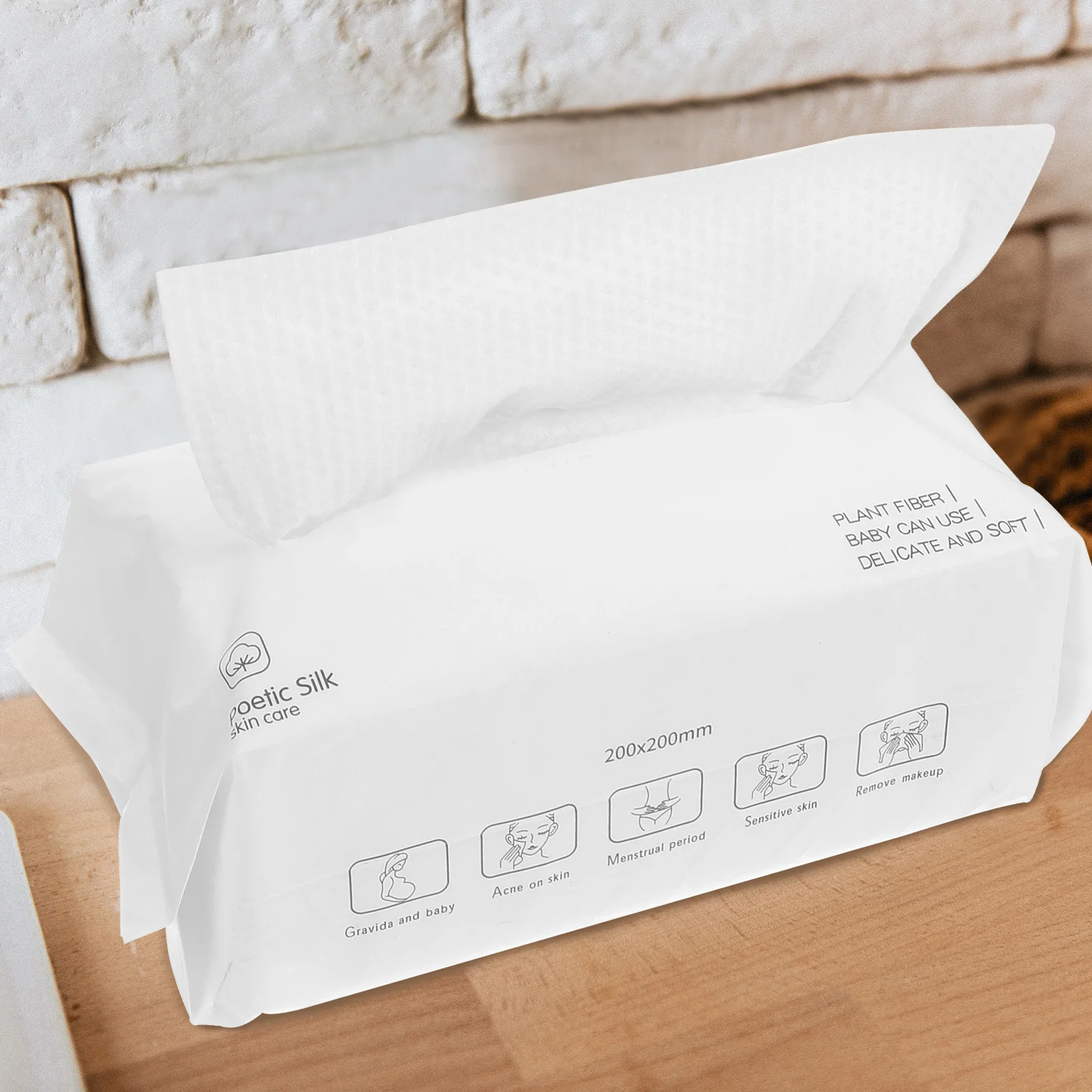 

100Pcs Disposable Cotton Facial Towels Gentle Texture Multi Functional Toner Lotion Cleansing Travel Skincare White