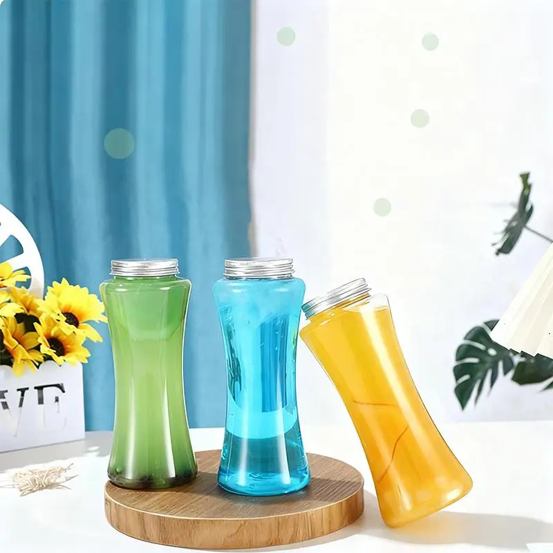

Portable Clear Plastic Bottle for Beverages; Perfect for Milk Tea, Coffee, and Juicing Water Cups