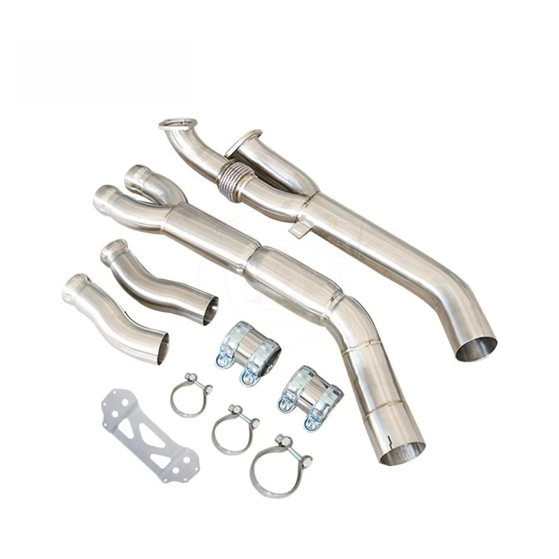 For S58 G80 G82 M3 M4 2020+ Midpipe 3.5inch Two Piece Design Resonated with Brace