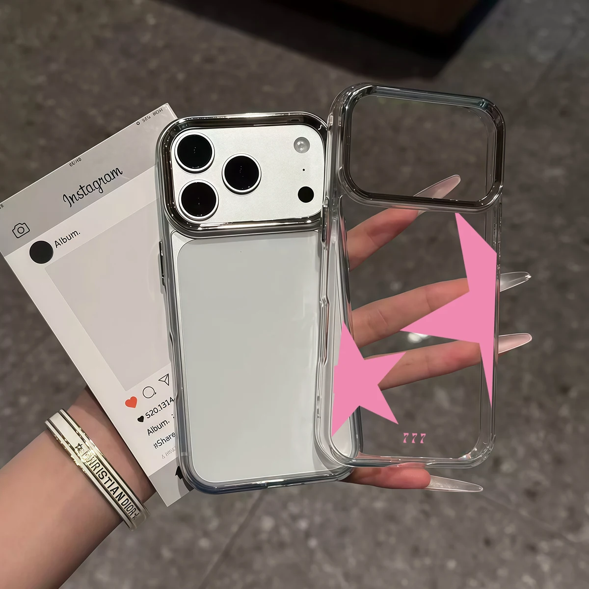 Pirve Transparent Phone Case For iPhone 18 Pro max 17 16 15 14 Plus 13 Pro ShockproofSeven Star Lucky Angel Numbers Cover