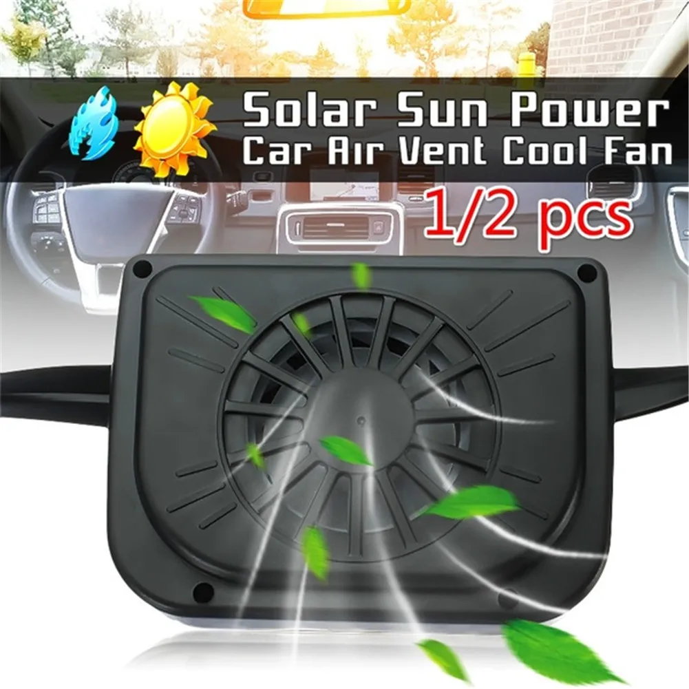 

Auto Air Vent Cooling Fan Cooler Radiator Solar Powered Car Window Windshield Air Conditioner Ventilation