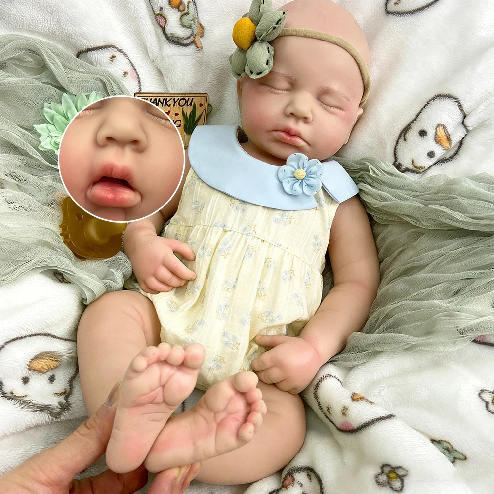 Muñeca bebé reborn Loulou realista de 20 pulgadas, tacto suave, lavable, anatómicamente correcta, para pacientes con demencia