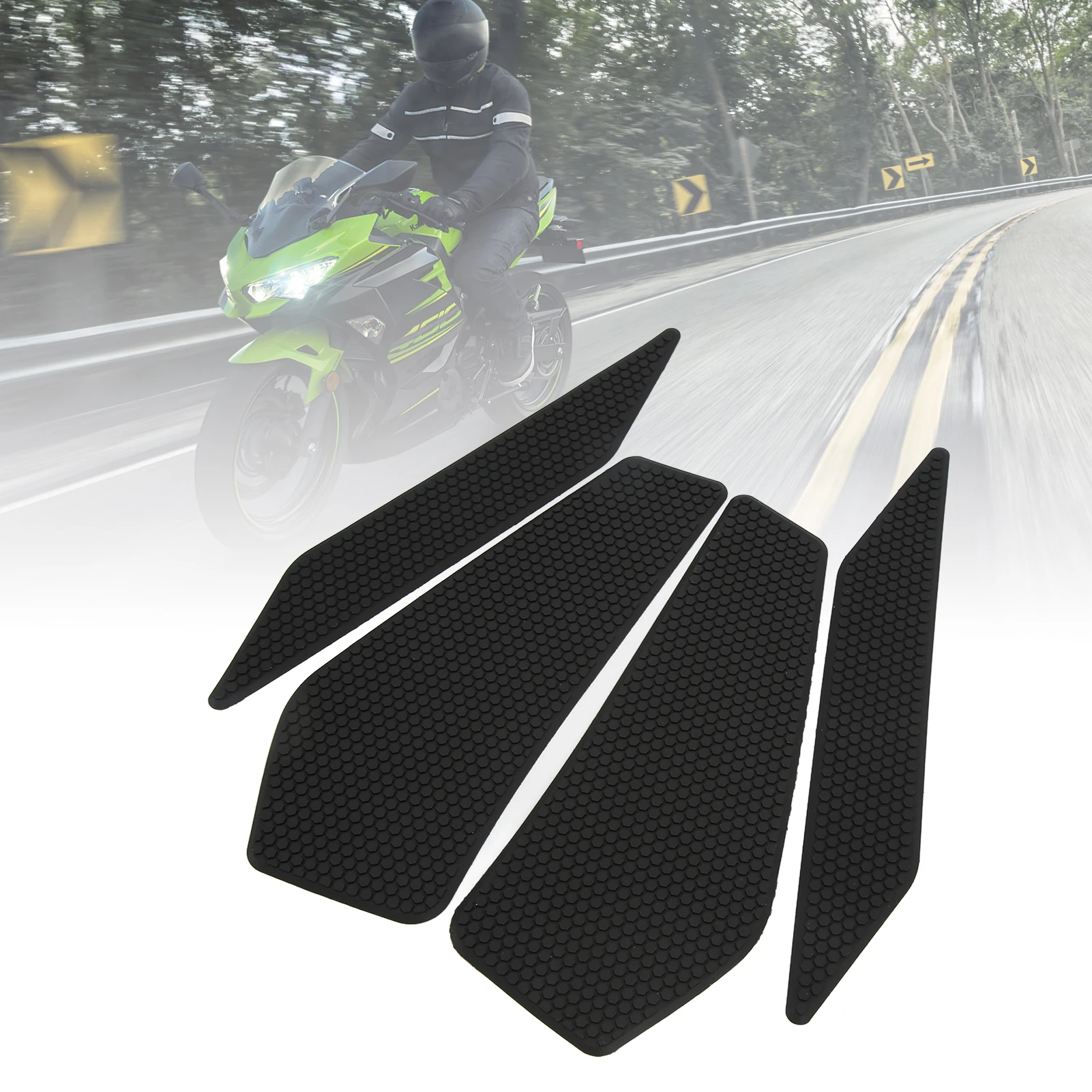 

Мотоциклетный бензобак, тяговая накладка, боковые топливные наколенники, наклейка, противоскользящая наклейка, замена для NINJA 400 2018-2021 гг.