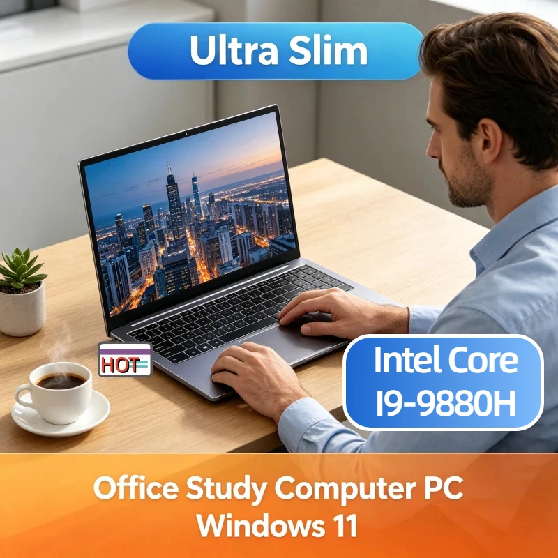 

Office Study Home Use New 14.1" Ultra Slim Laptop Intel Core I9-9880H 32GB RAM 2TB SSD Laptop 1920*1080 Windows 11
